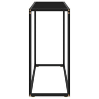 Konsolinis staliukas, juodas, 80x35x75cm, grūdintas stiklas - Namų Idėja