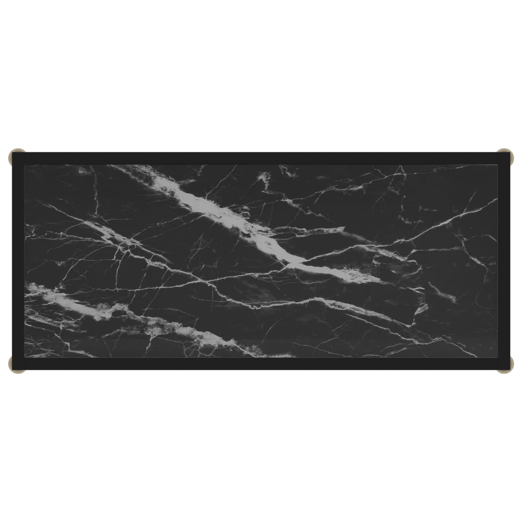 Konsolinis staliukas, juodas, 80x35x75cm, grūdintas stiklas - Namų Idėja