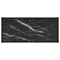 Konsolinis staliukas, juodas, 80x35x75cm, grūdintas stiklas - Namų Idėja