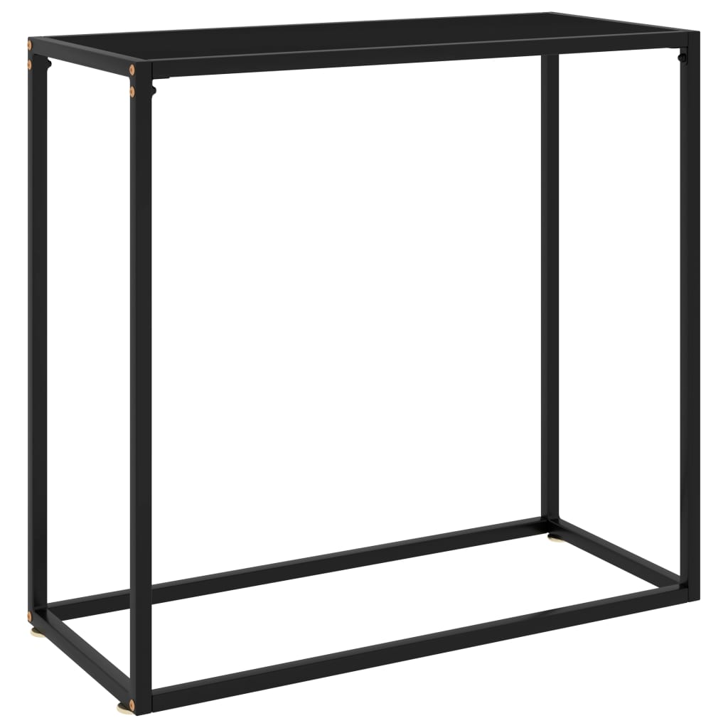 Konsolinis staliukas, juodas, 80x35x75cm, grūdintas stiklas - Namų Idėja