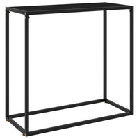 Konsolinis staliukas, juodas, 80x35x75cm, grūdintas stiklas - Namų Idėja