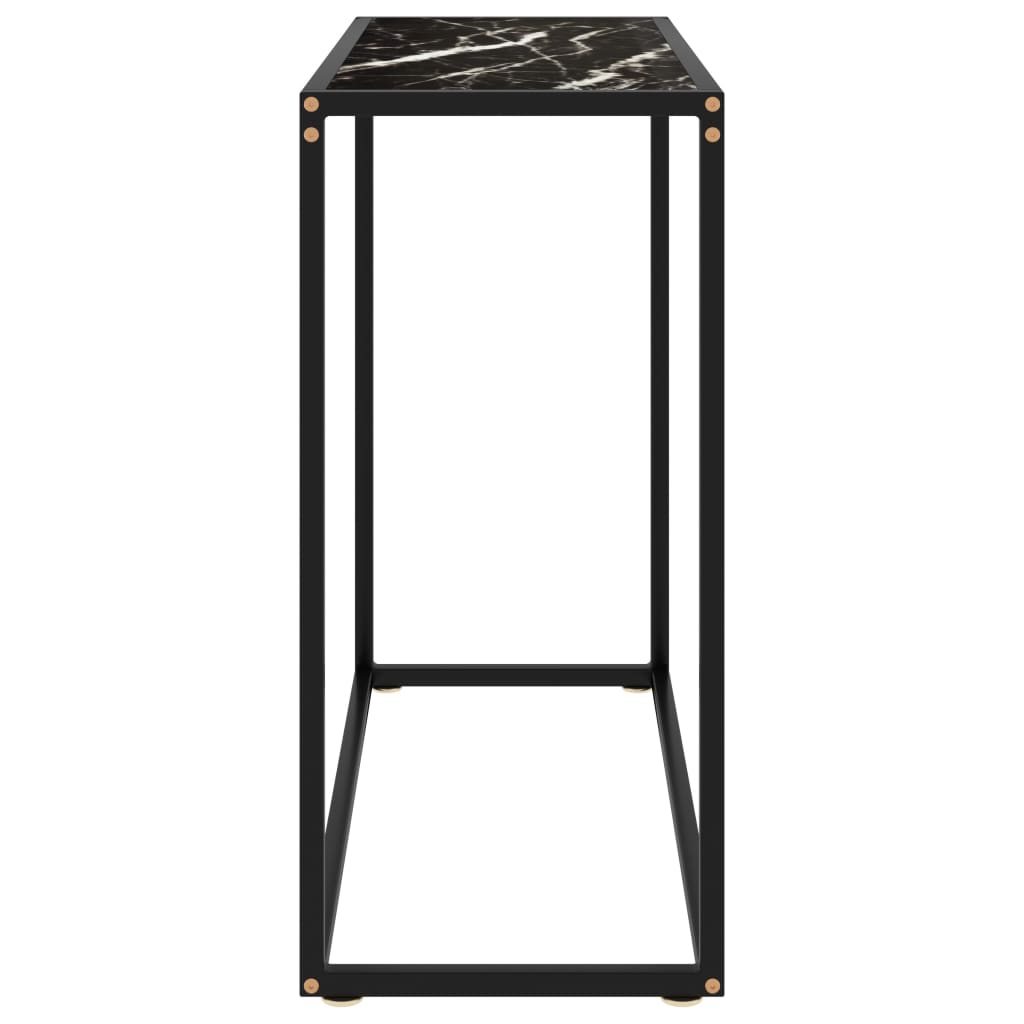 Konsolinis staliukas, juodas, 80x35x75cm, grūdintas stiklas - Namų Idėja