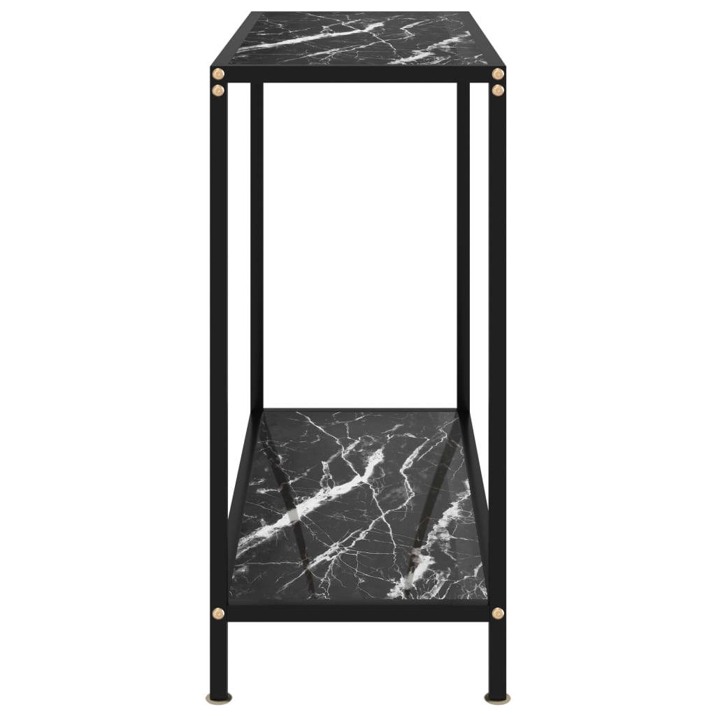 Konsolinis staliukas, juodas, 80x35x75cm, grūdintas stiklas - Namų Idėja