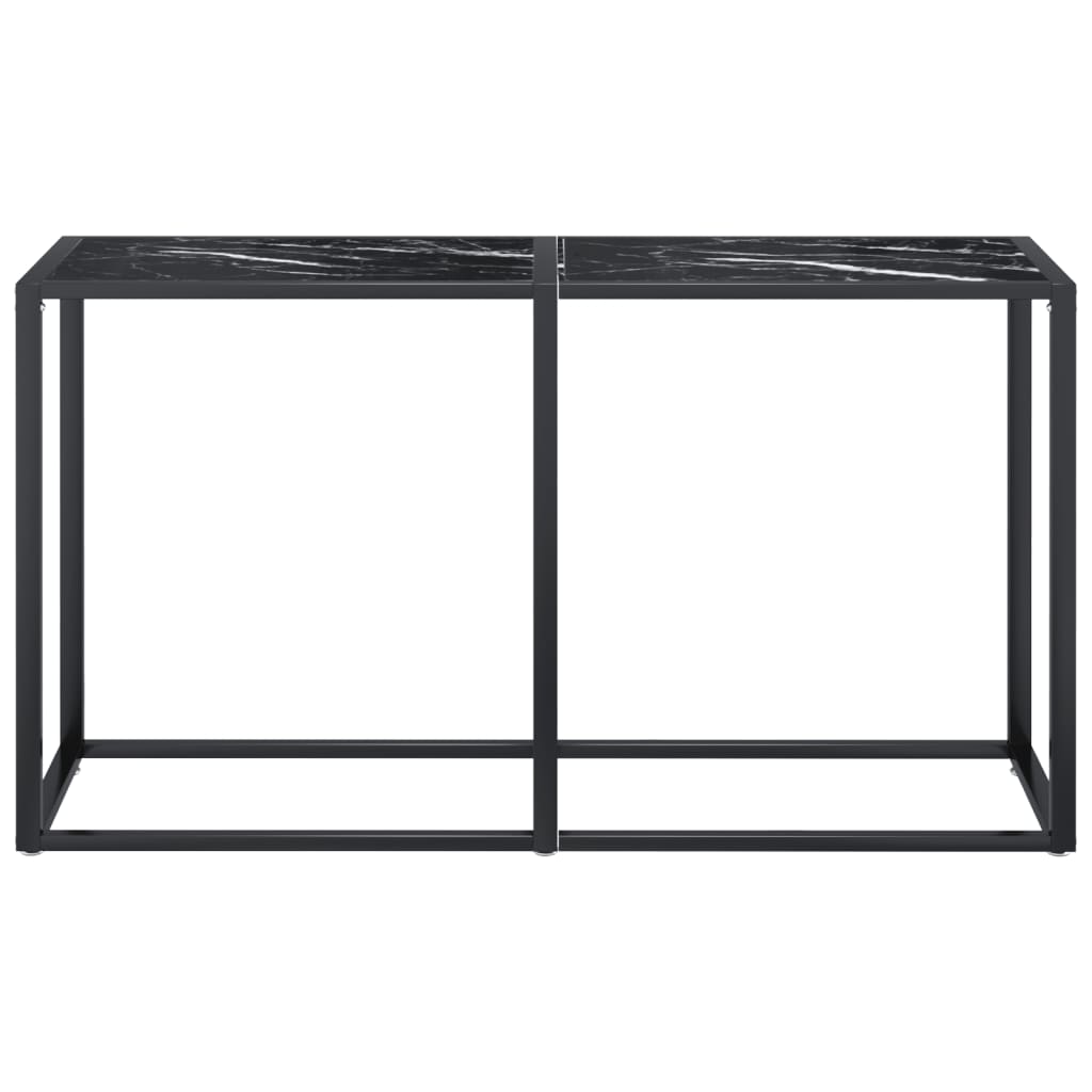 Konsolinis staliukas, juodo marmuro, 140x35x75,5cm, stiklas - Namų Idėja