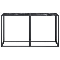 Konsolinis staliukas, juodo marmuro, 140x35x75,5cm, stiklas - Namų Idėja