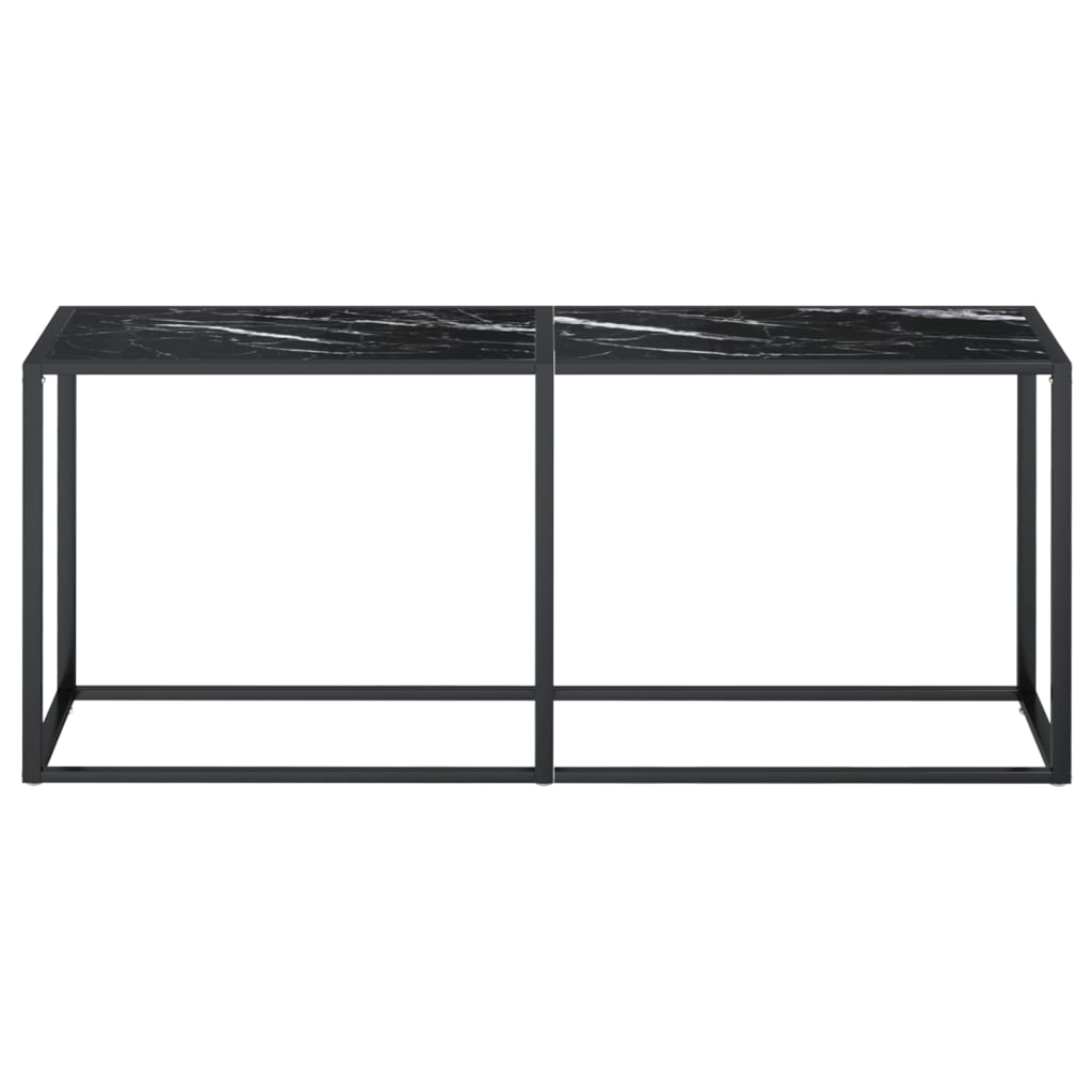 Konsolinis staliukas, juodo marmuro, 180x35x75,5cm, stiklas - Namų Idėja