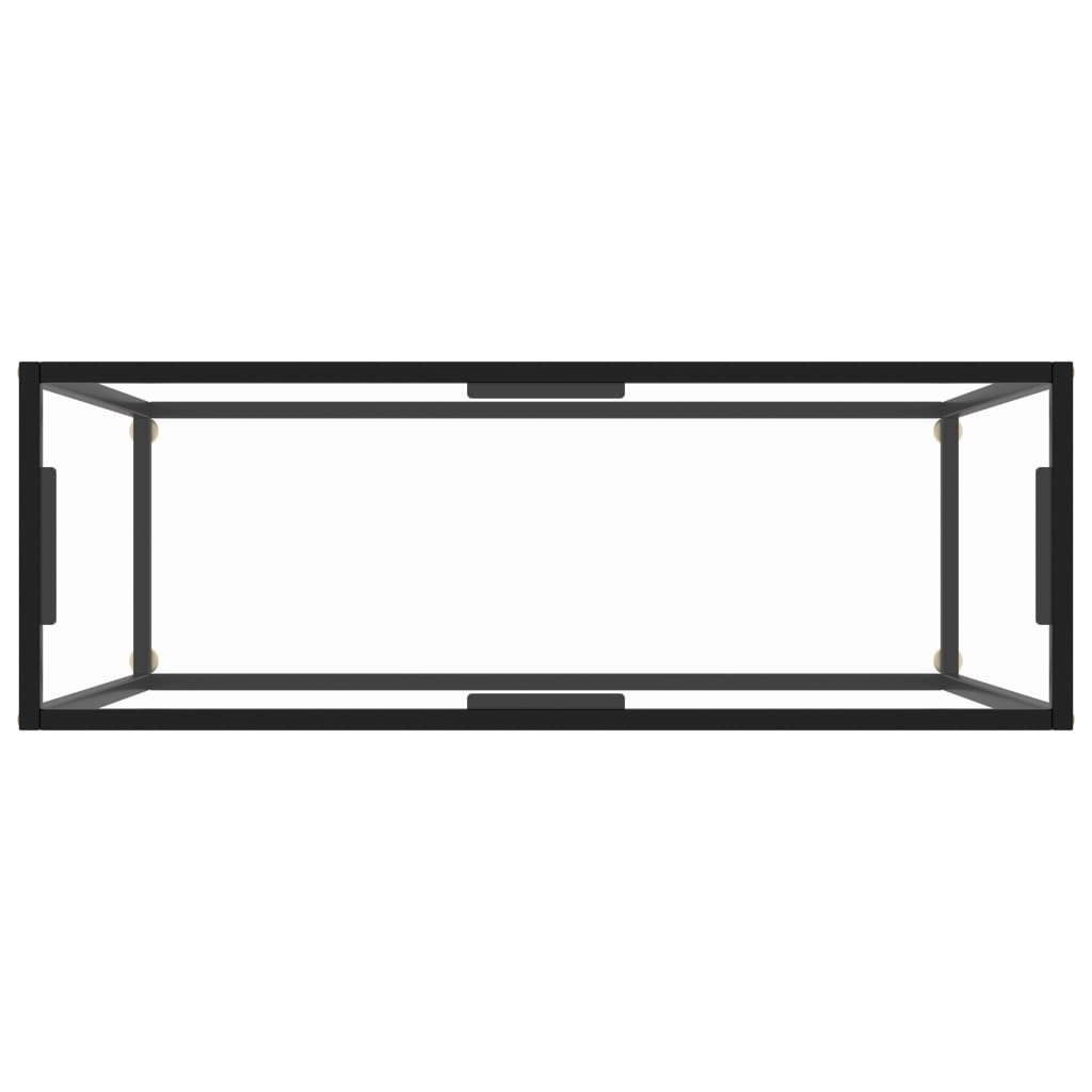Konsolinis staliukas, skaidrus, 100x35x75cm, grūdintas stiklas - Namų Idėja