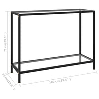 Konsolinis staliukas, skaidrus, 100x35x75cm, grūdintas stiklas - Namų Idėja