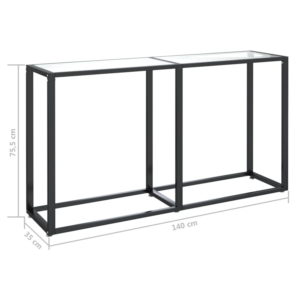 Konsolinis staliukas, skaidrus, 140x35x75,5cm, stiklas - Namų Idėja