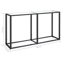 Konsolinis staliukas, skaidrus, 140x35x75,5cm, stiklas - Namų Idėja