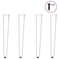 Konsolinių staliukų kojelės, 4 vnt., baltos, 72 cm, plienas - Namų Idėja