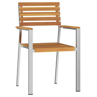 Kraunamos sodo kėdės 8 vnt 54,5x56x89 cm Solid Wood Acacia - Namų Idėja