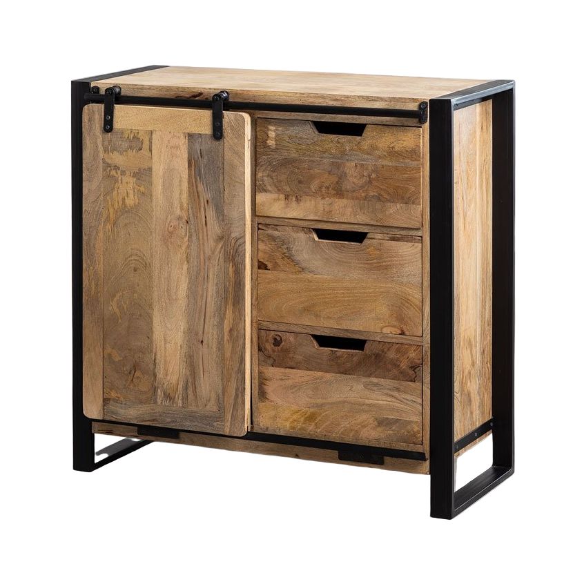 Komoda KKESUA, mango mediena ir metalas