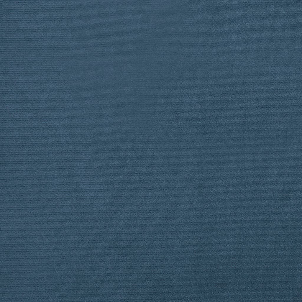 Krėslas su pakoja, tamsiai mėlynos spalvos, aksomas - Namų Idėja