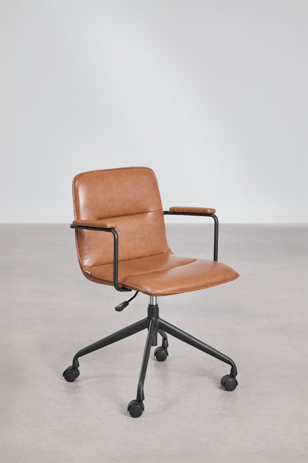 Biuro kėdė HAVOIRO, juoda, cinamono oda
