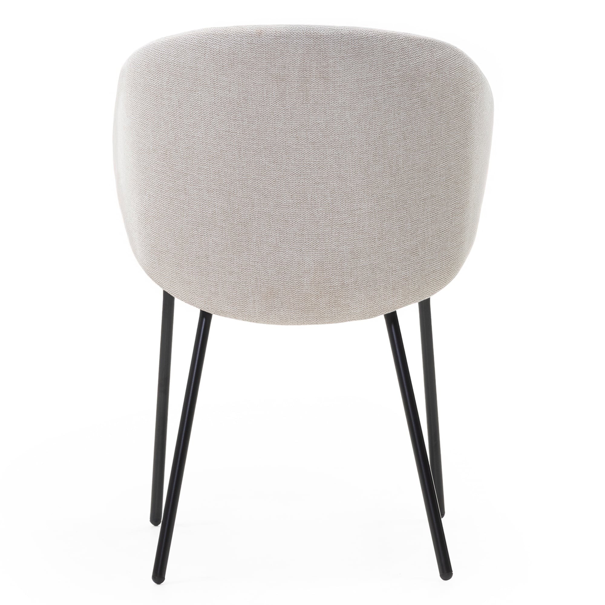 Dining chair AGAVE, light beige/black legs