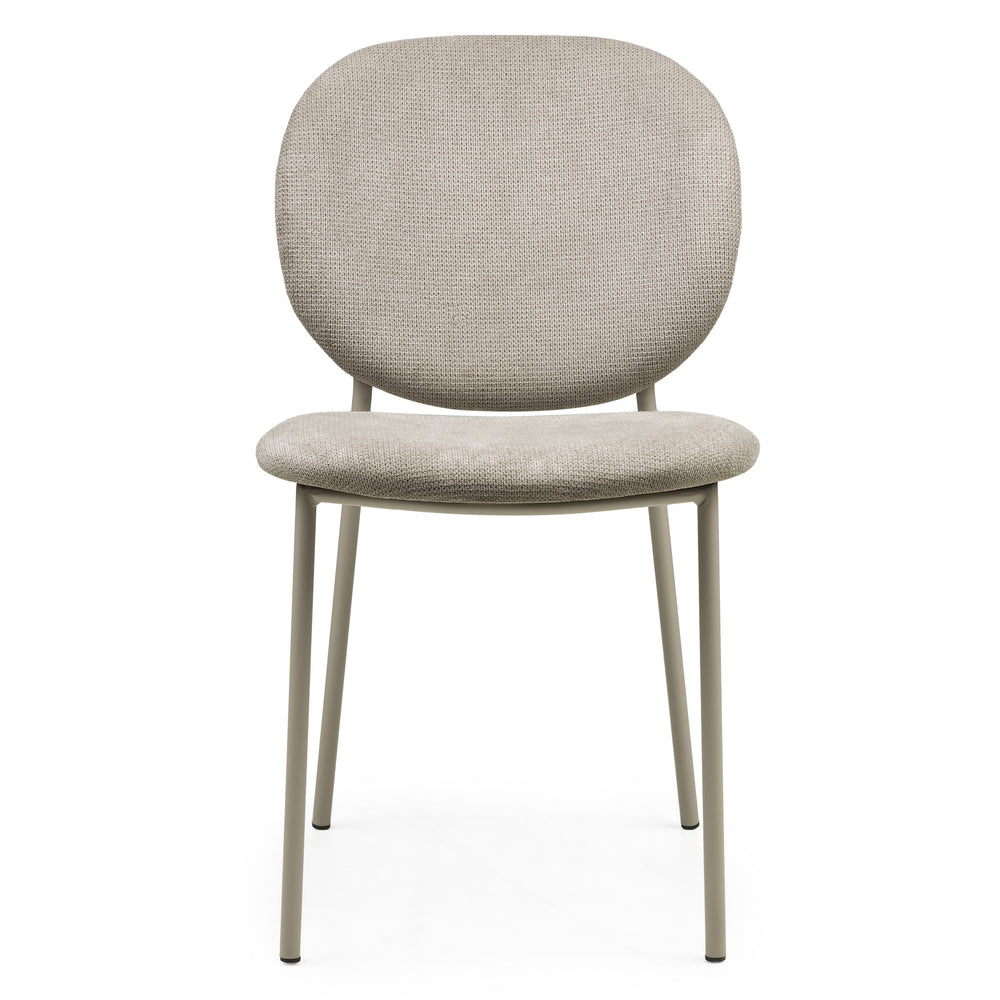 Dining chair AIREO, brown-brown/sand legs