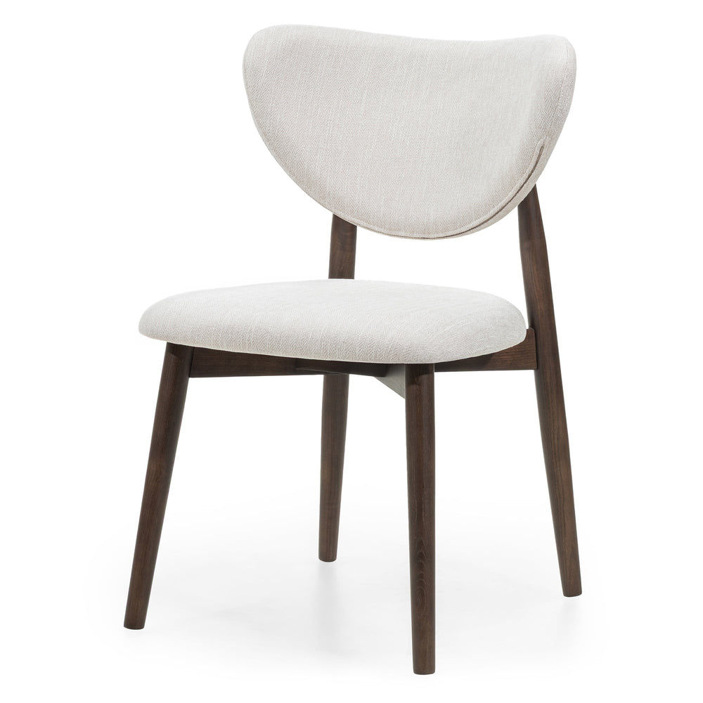 Dining chair DELINE, beige/walnut