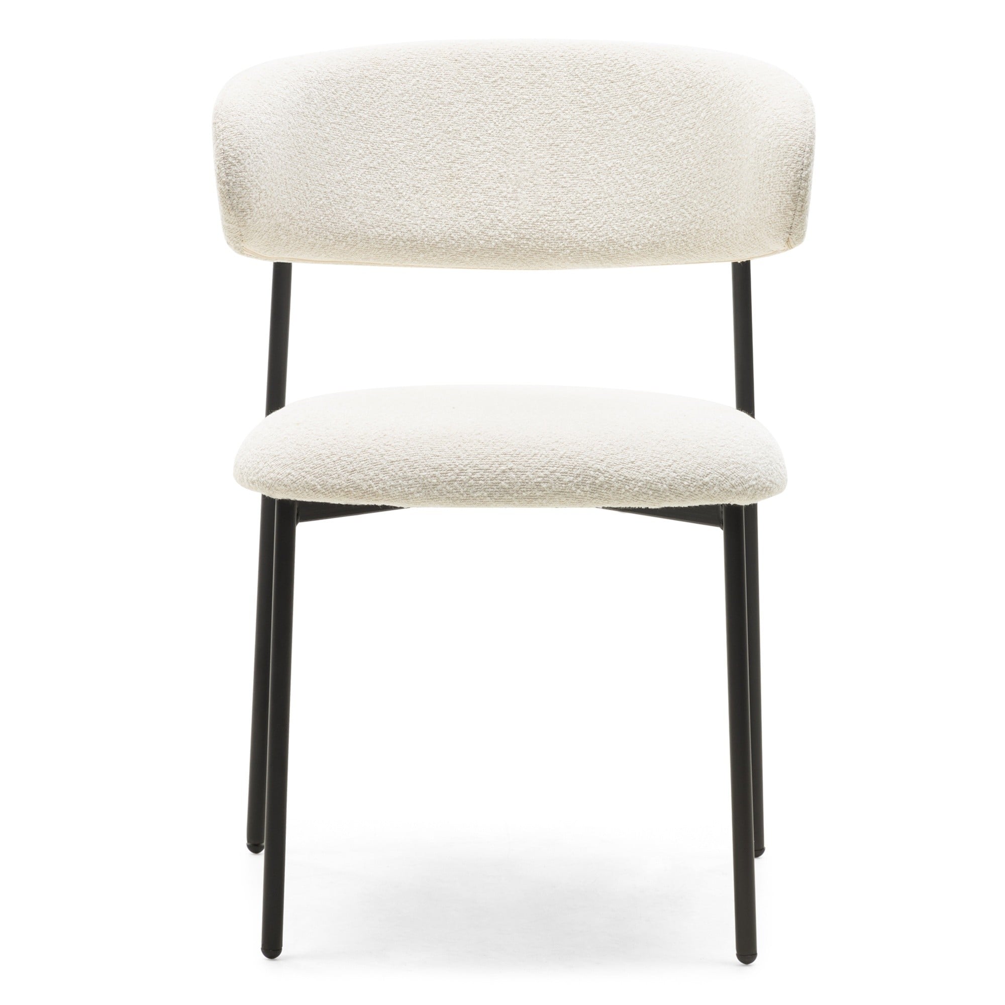 Dining chair ENCENS, beech, cream/black