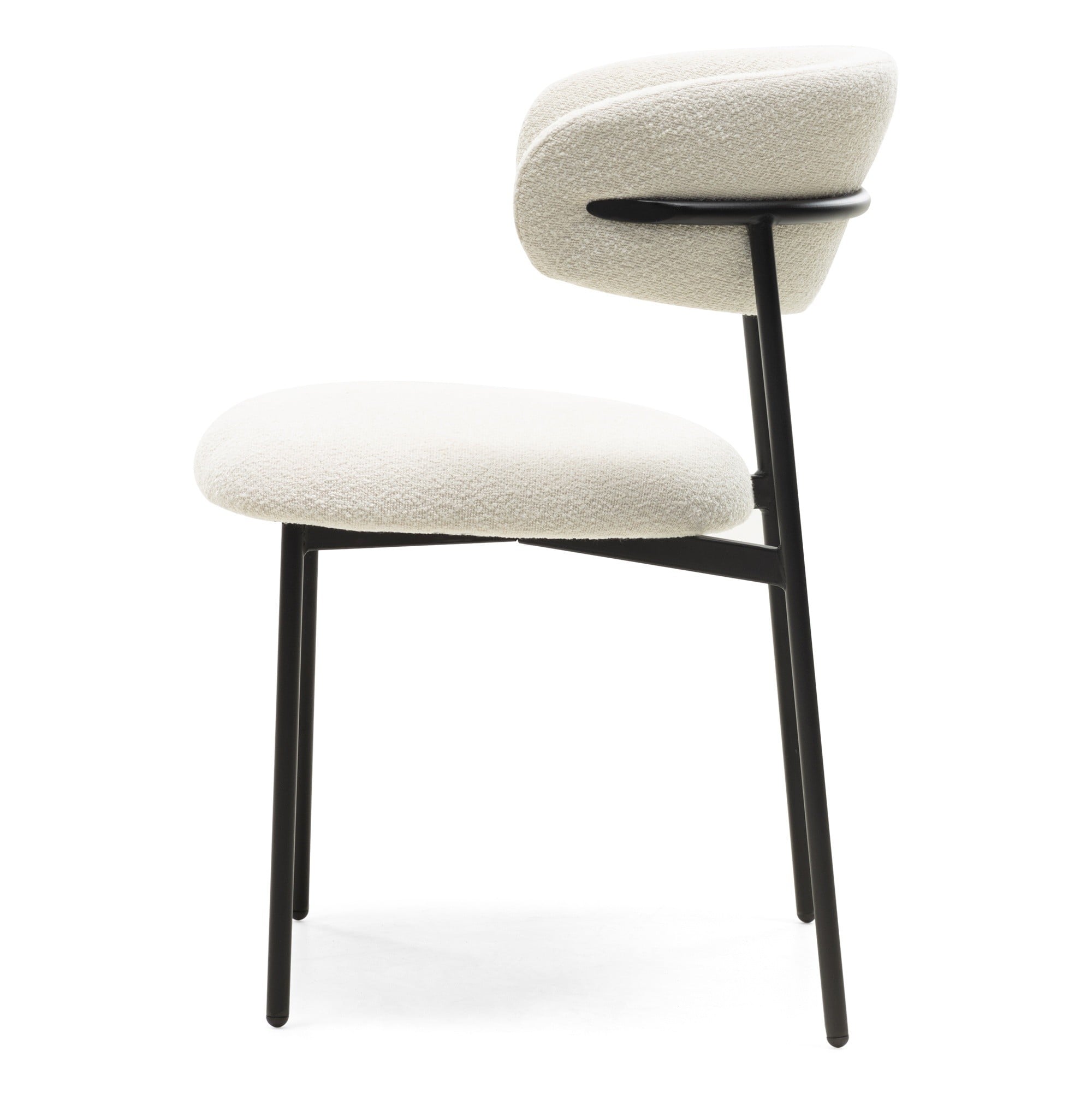 Dining chair ENCENS, beech, cream/black