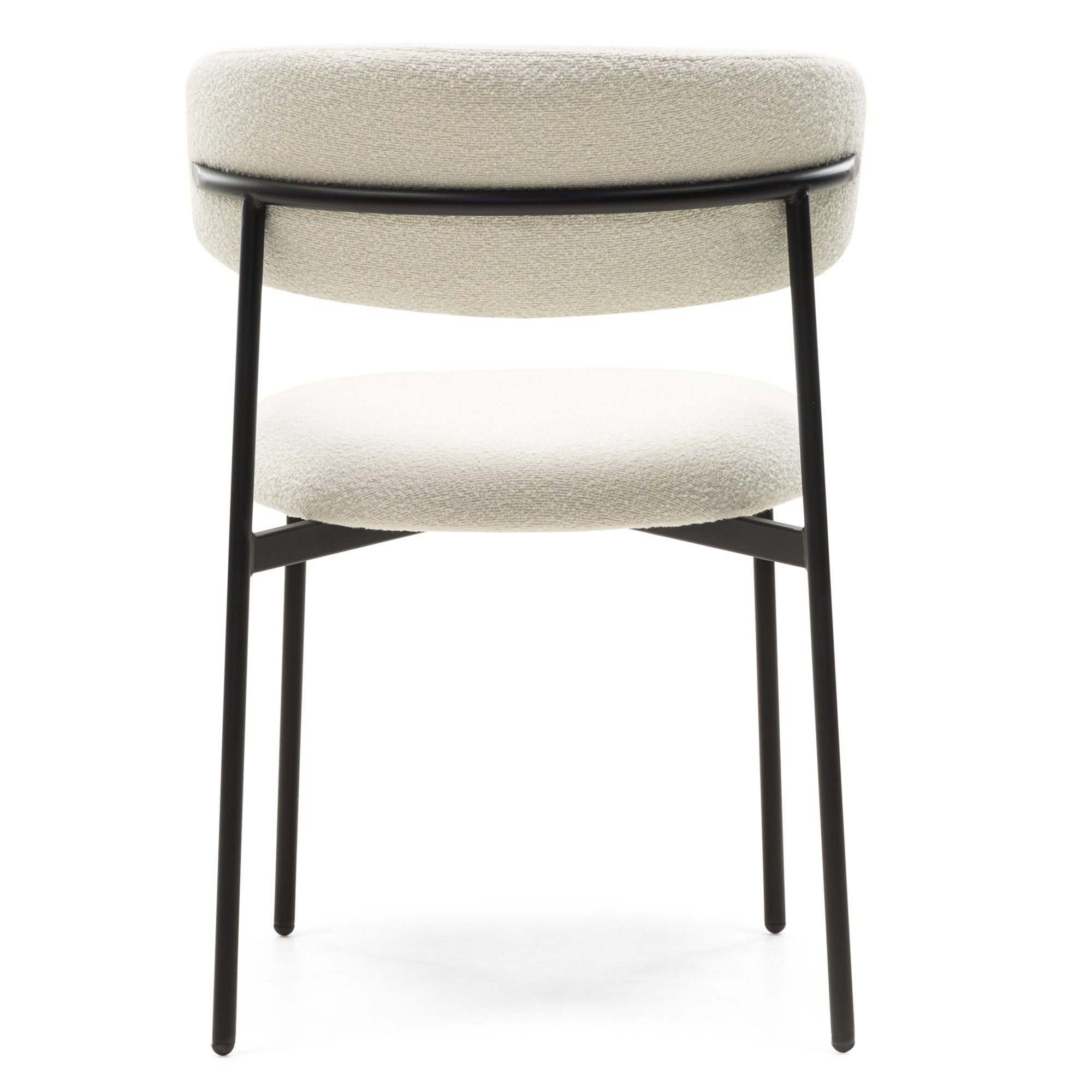Dining chair ENCENS, beech, cream/black