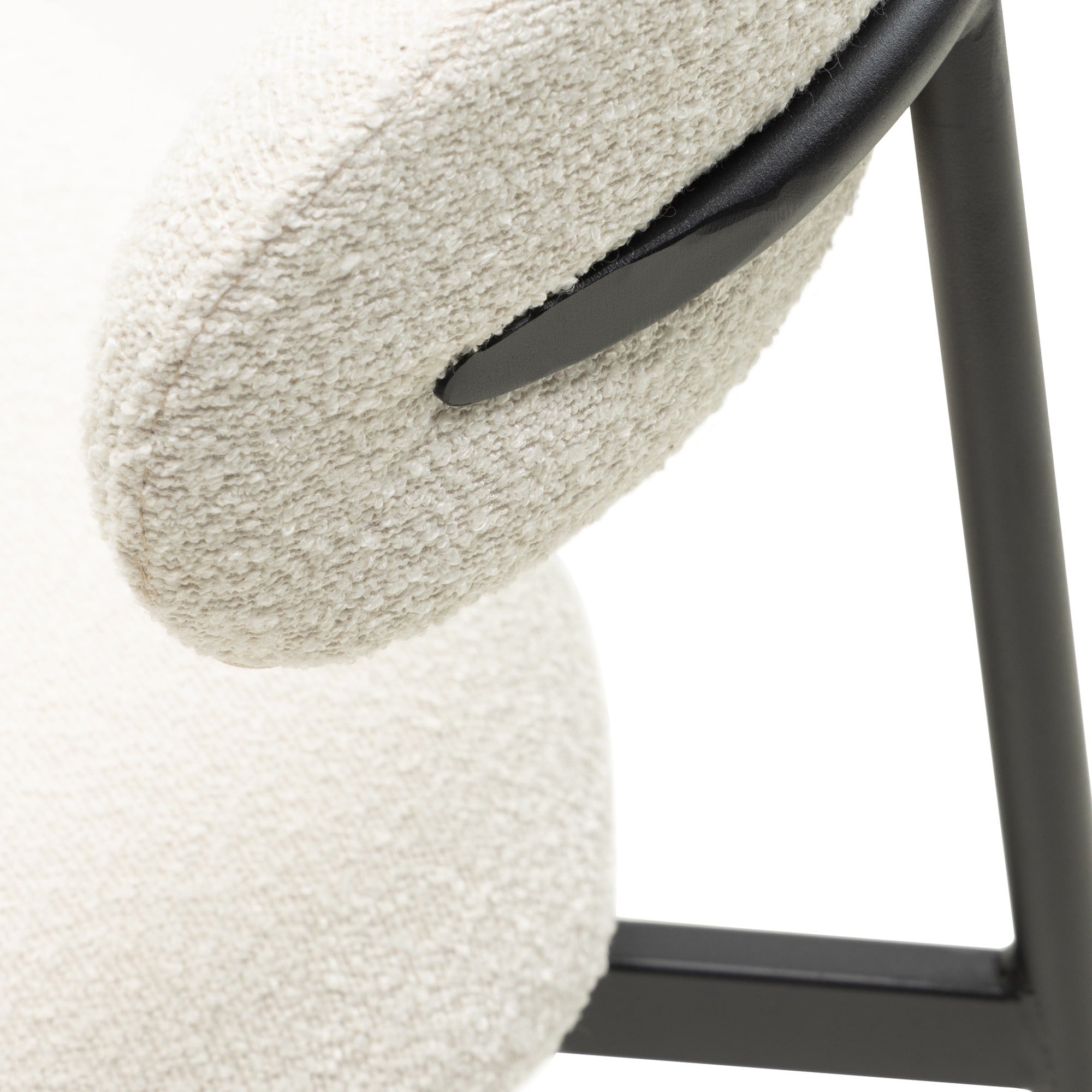Dining chair ENCENS, beech, cream/black