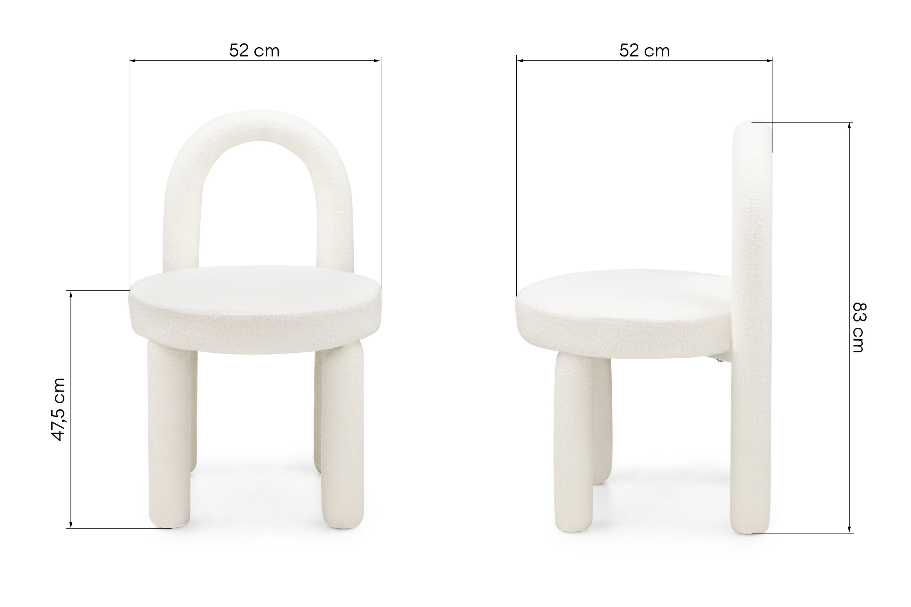 Dining chair GELATO, beech, ecru