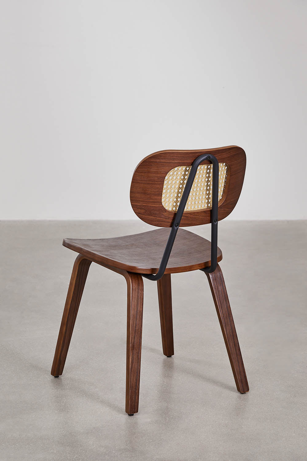 Dining chair KAYLIA, wood and rattan