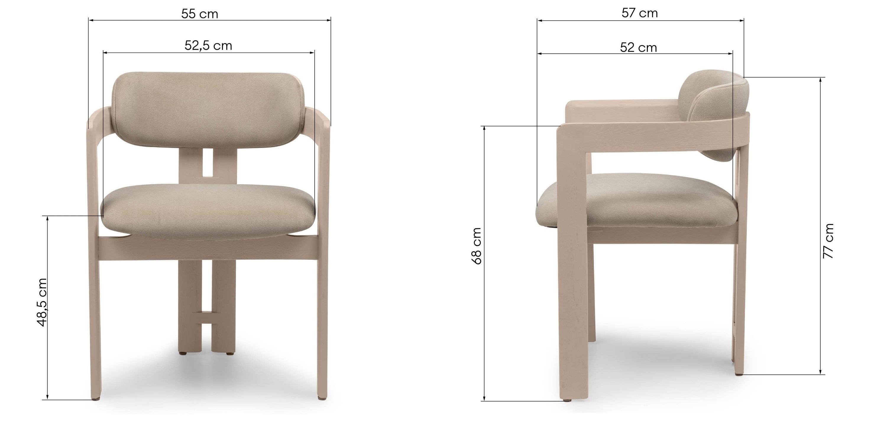 Dining chair ONDINE, brownish-red/ash
