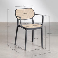 Minkšta kėdė KANDERA, Juoda (4 variantas)