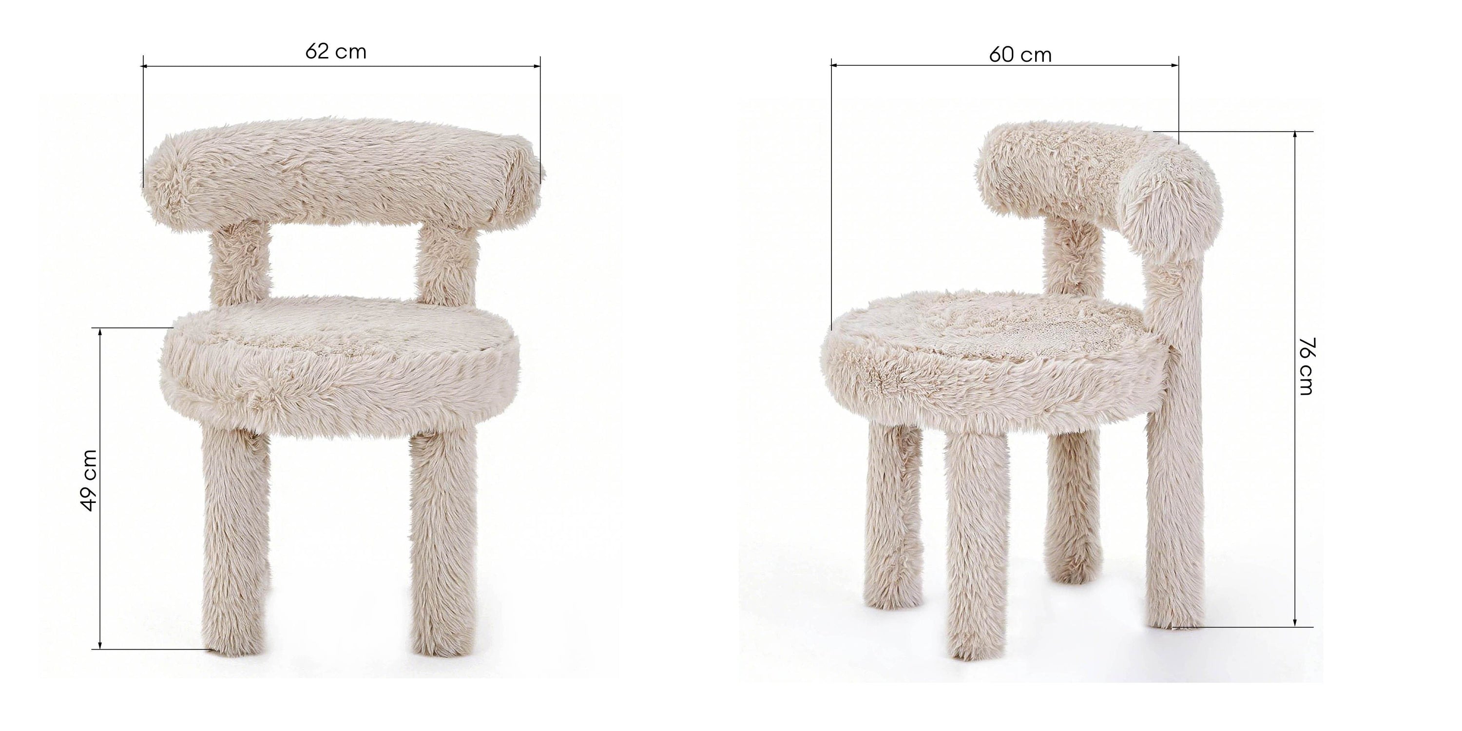 Dining Chair PLISSE 2.0, light beige