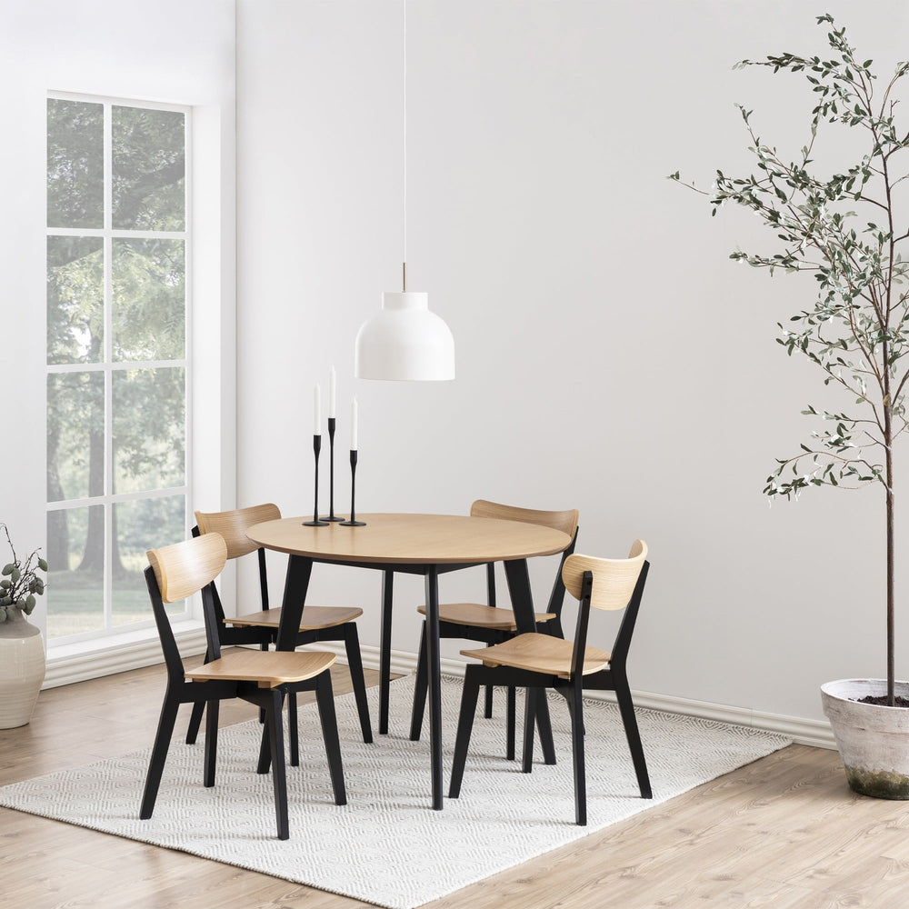 Dining chair SOURIS, black/oak