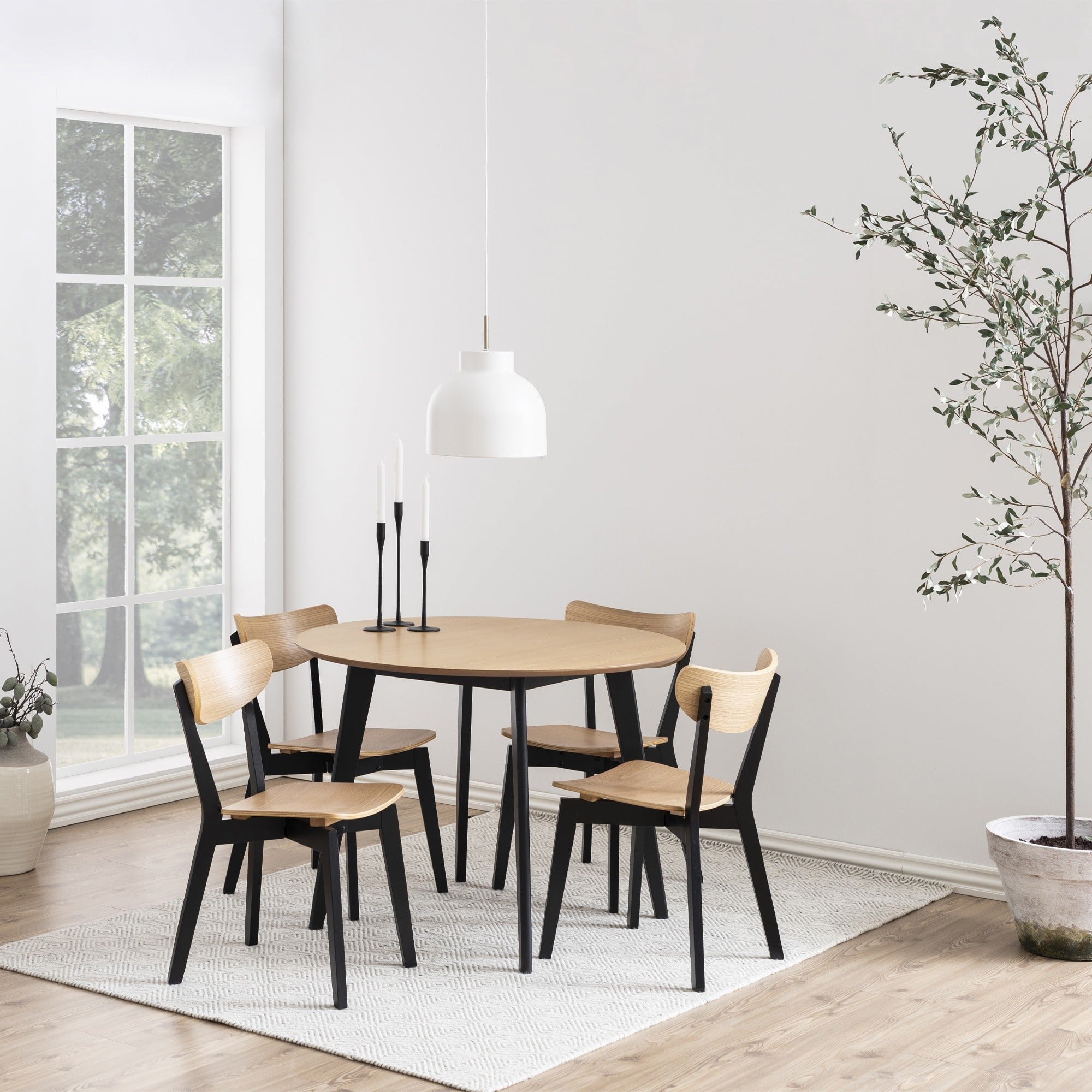 Dining chair SOURIS, black/oak