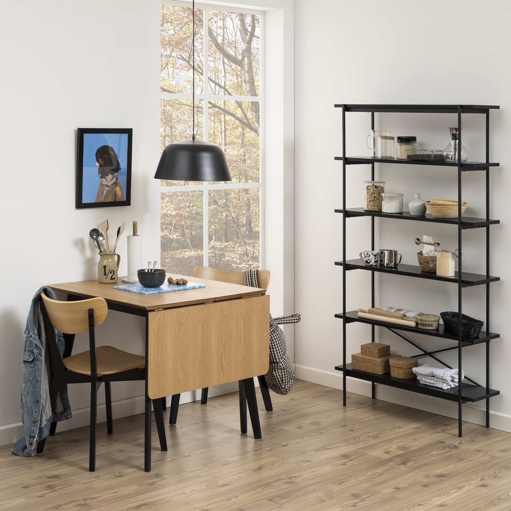 Dining chair SOURIS, black/oak