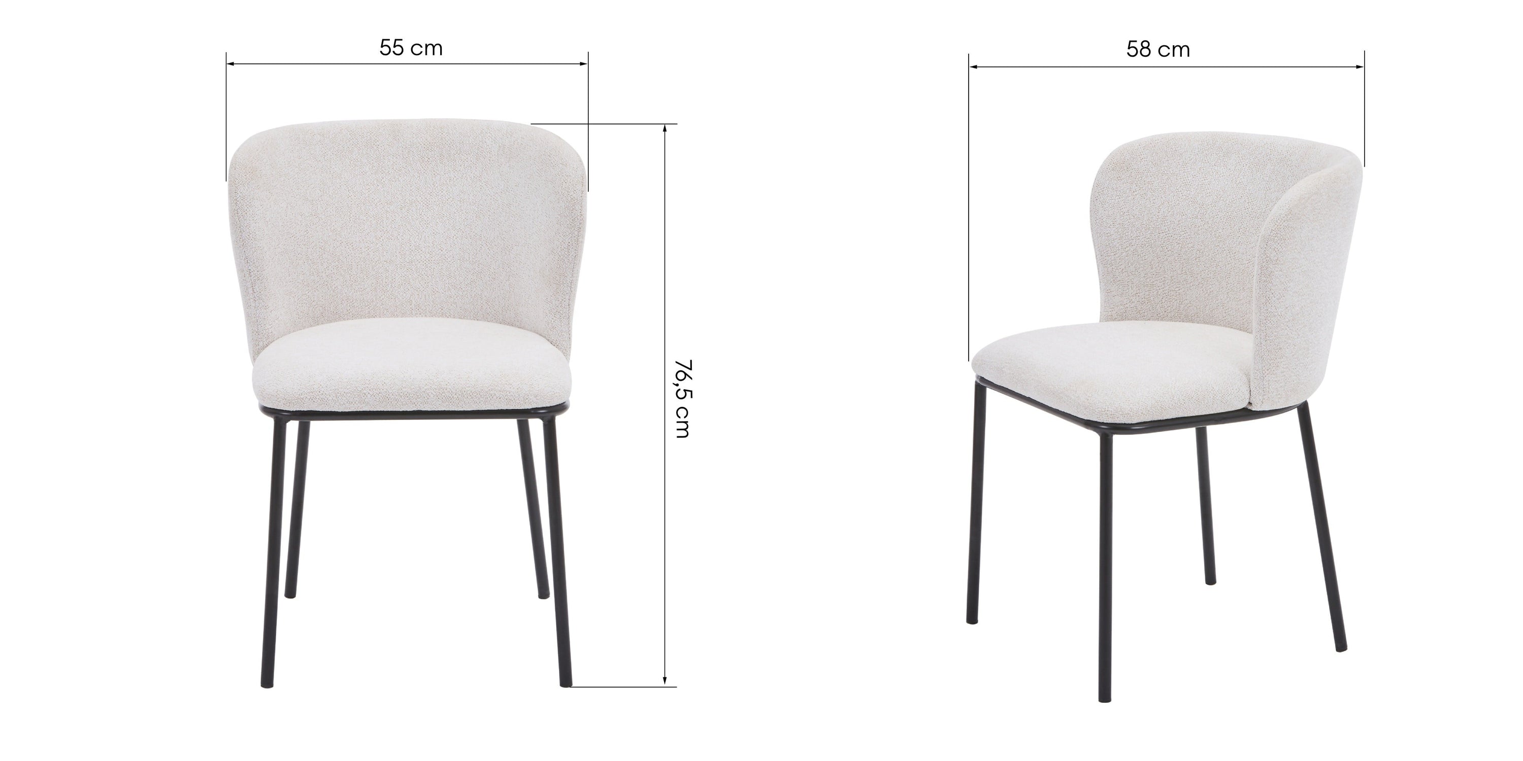 Dining chair CLORIN, ecru