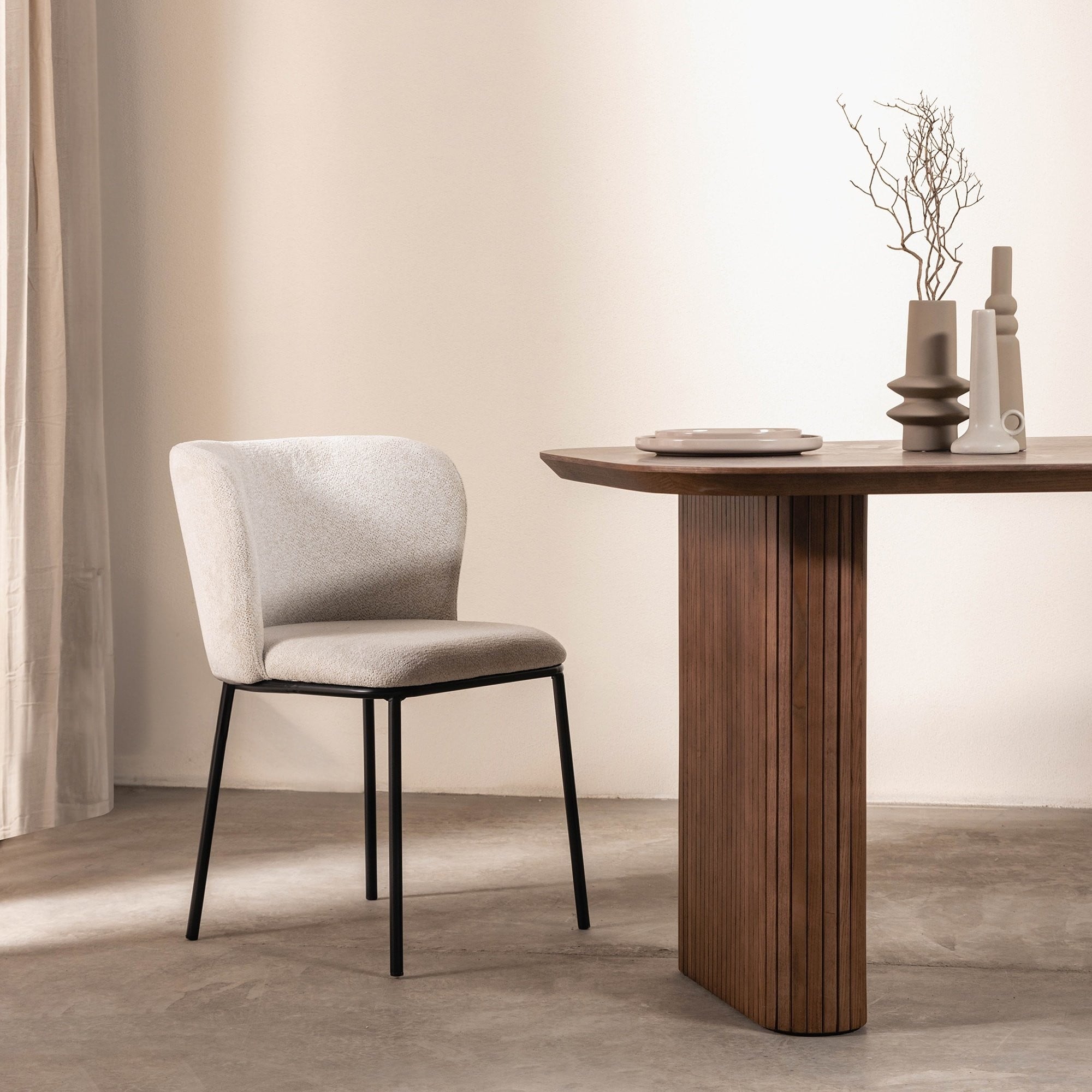 Dining chair CLORIN, ecru