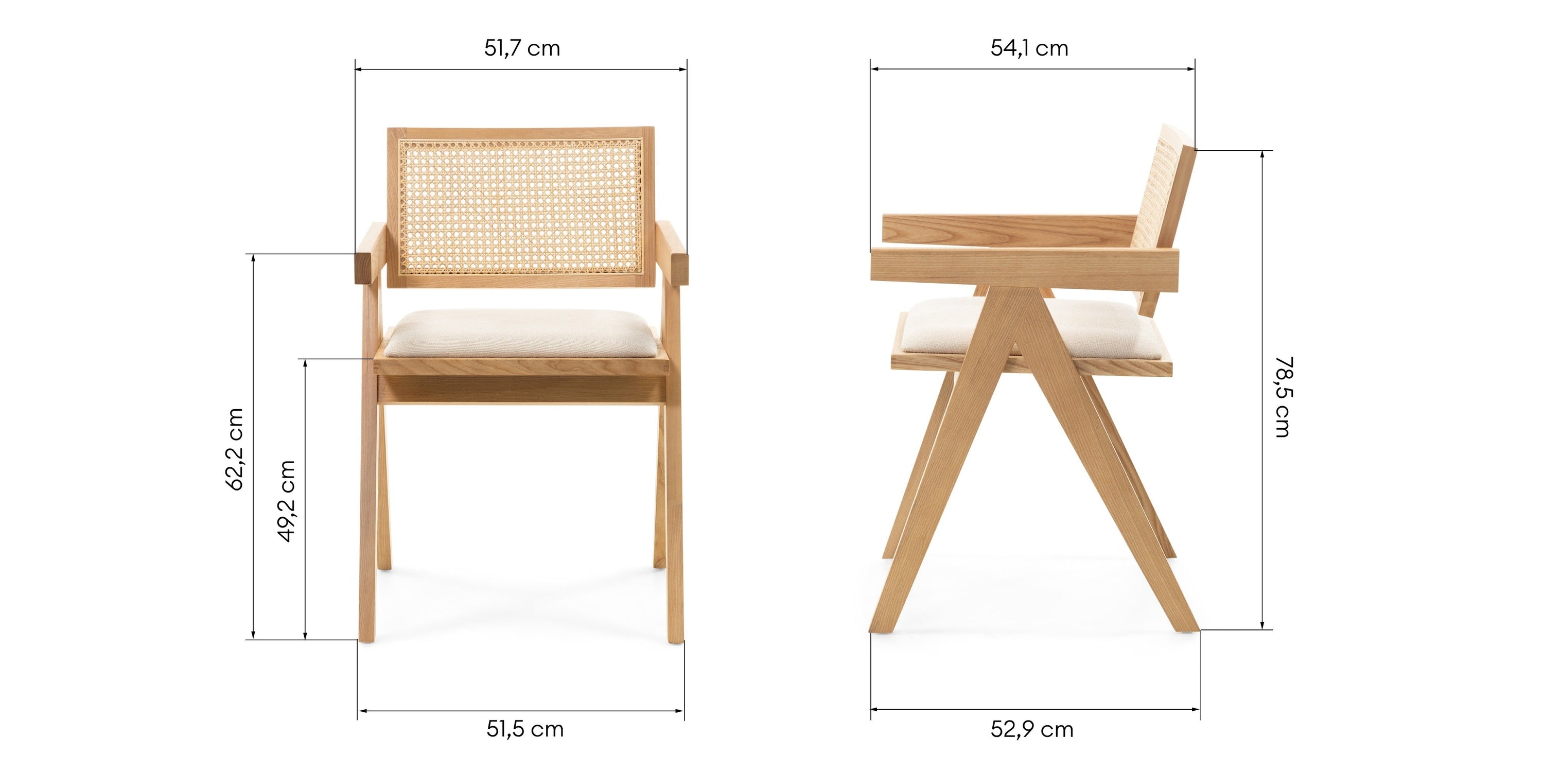 Chair ENDIVE, single weave, natural/sand