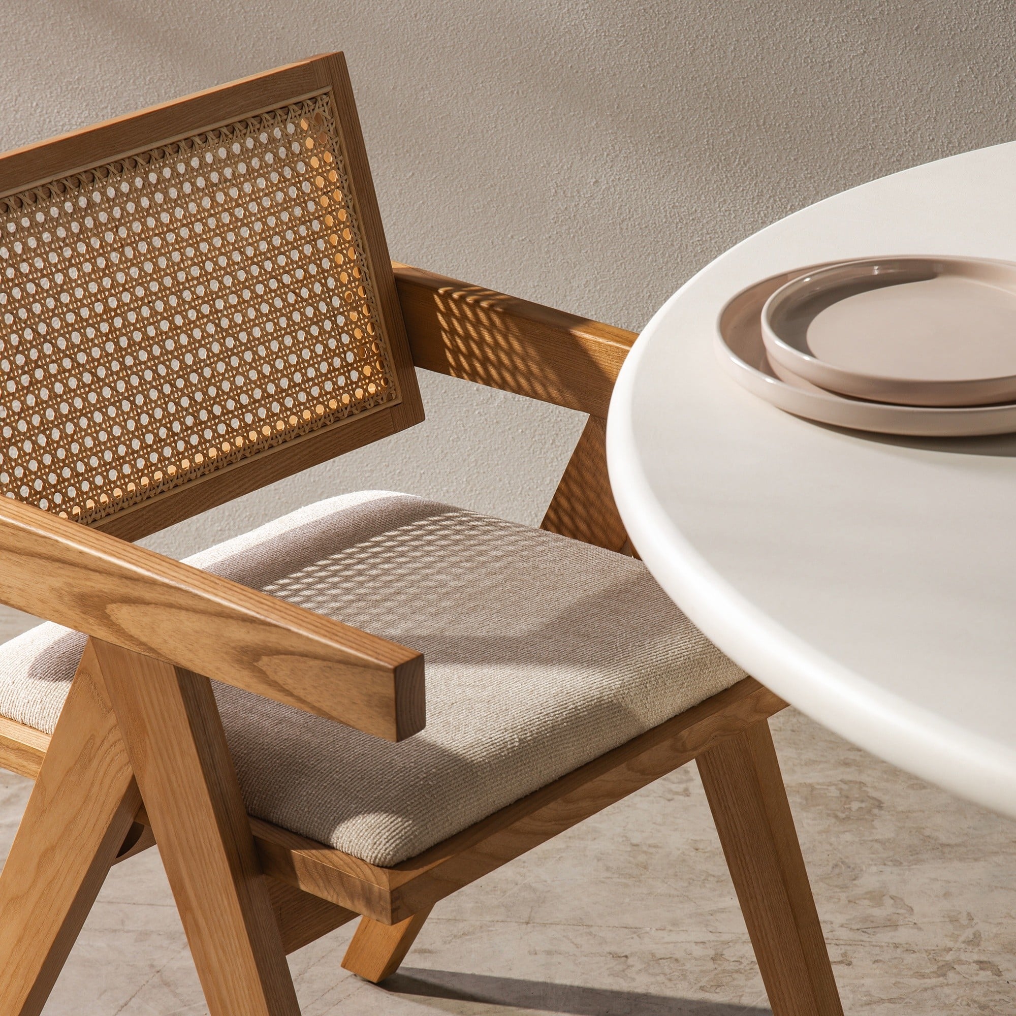 Chair ENDIVE, single weave, natural/sand