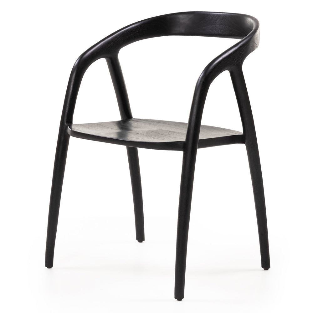 Chair TORCHE, teak, black