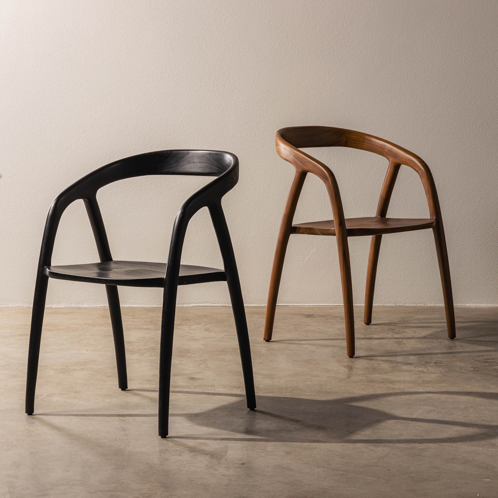 Chair TORCHE, teak, black