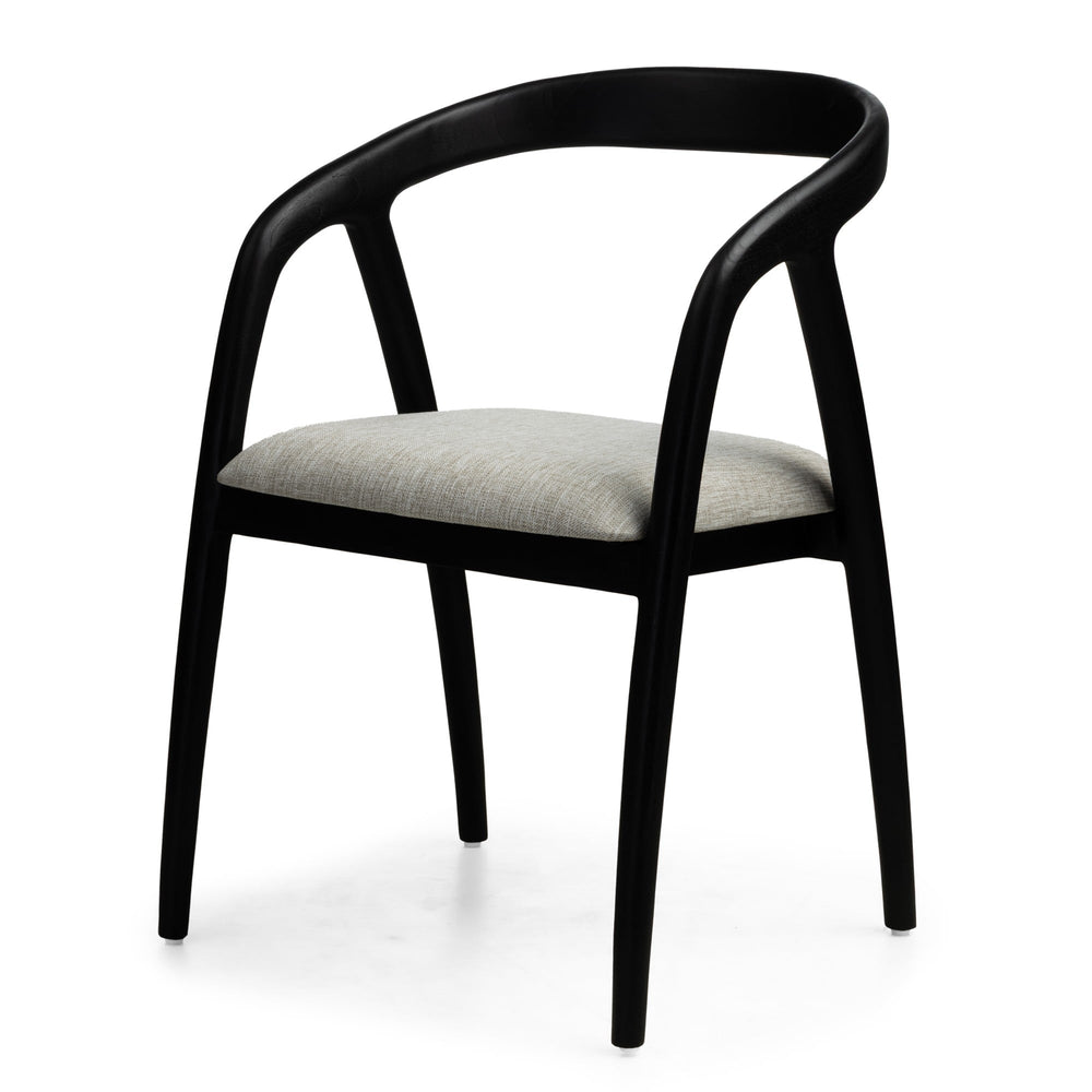 Dining chair TORCHE, teak, black/sand