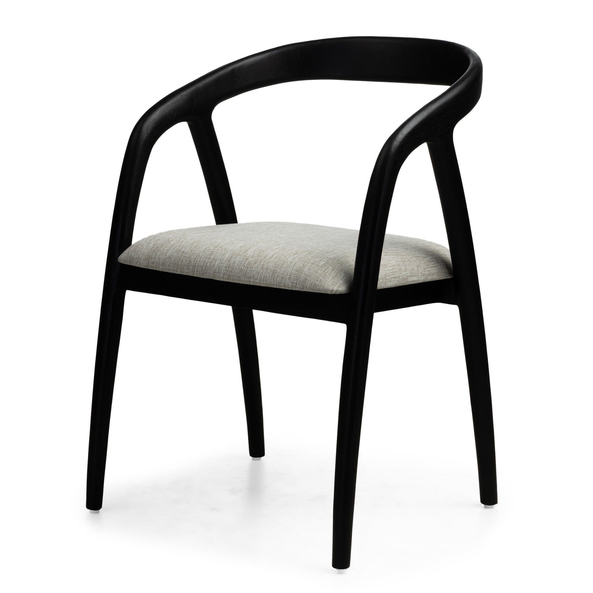 Dining chair TORCHE, teak, black/sand