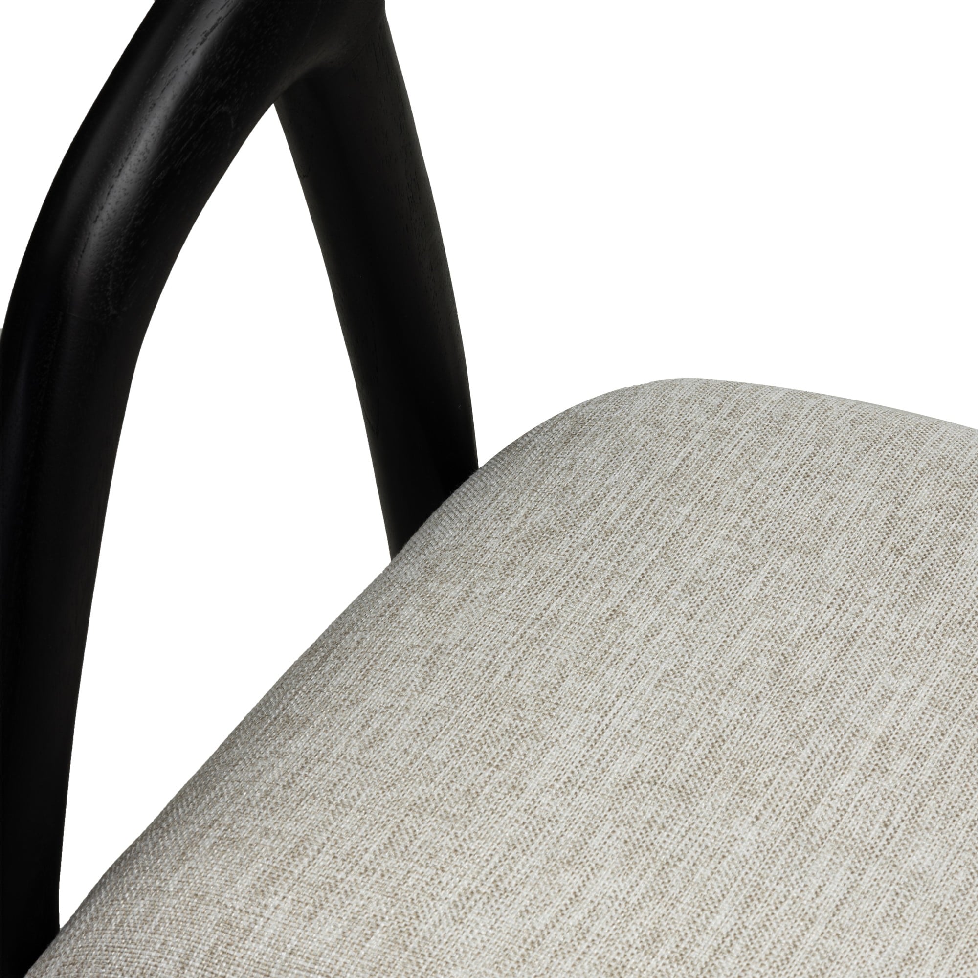 Dining chair TORCHE, teak, black/sand