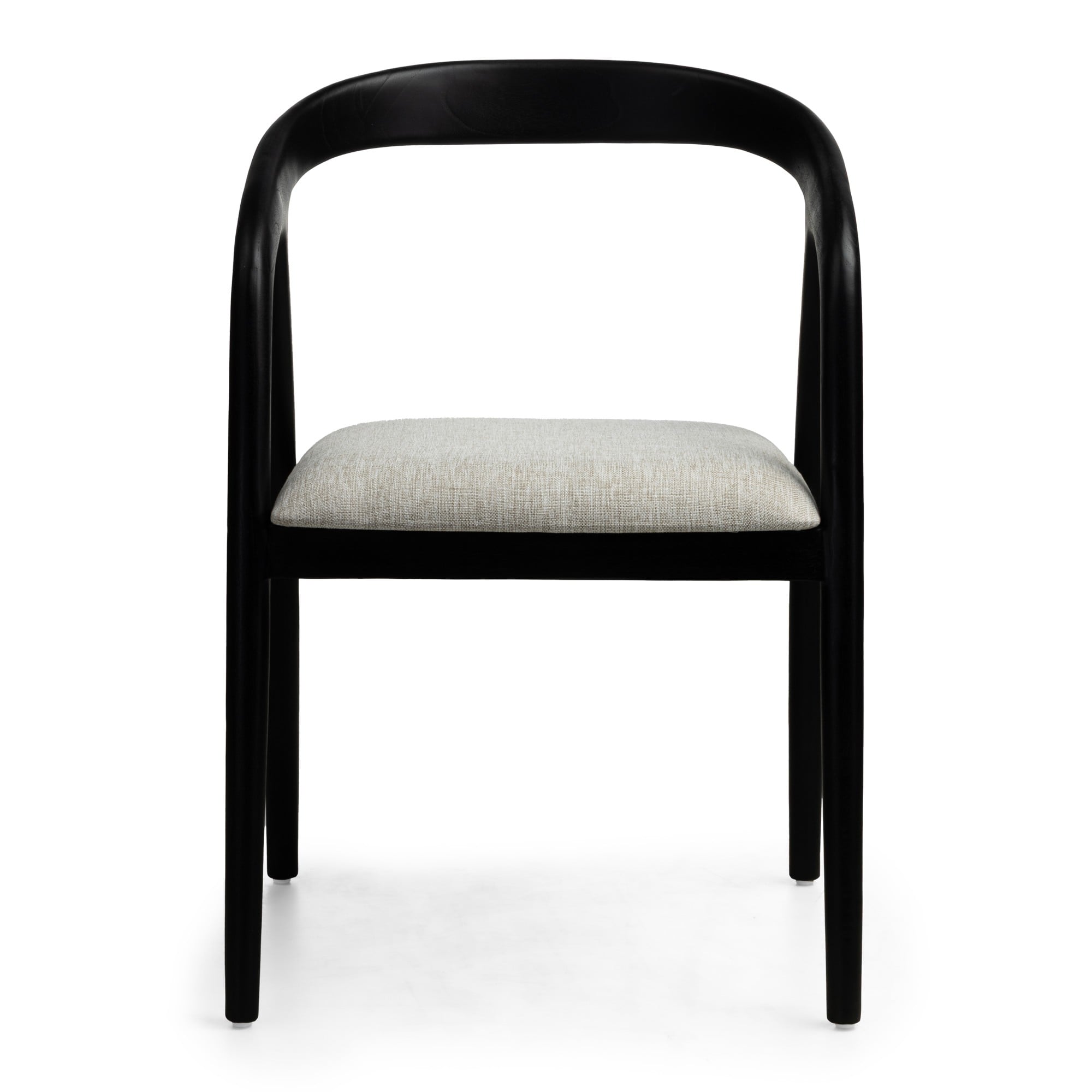 Dining chair TORCHE, teak, black/sand