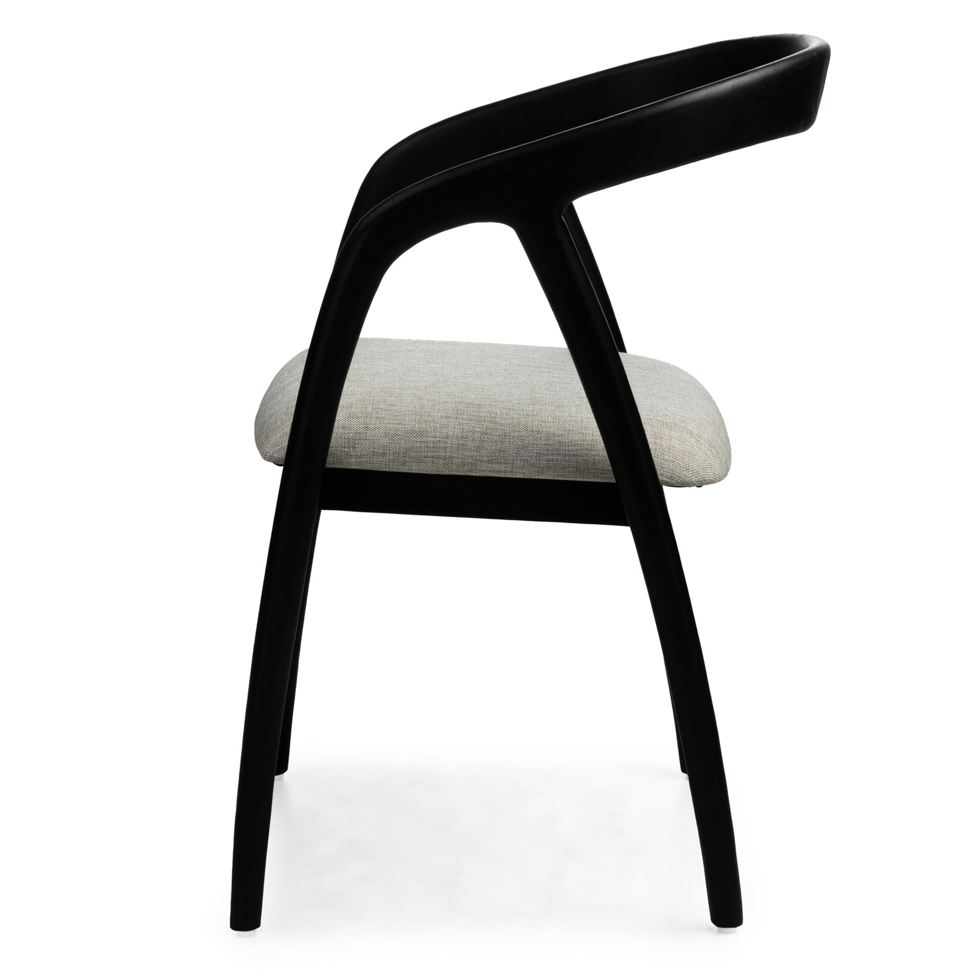 Dining chair TORCHE, teak, black/sand
