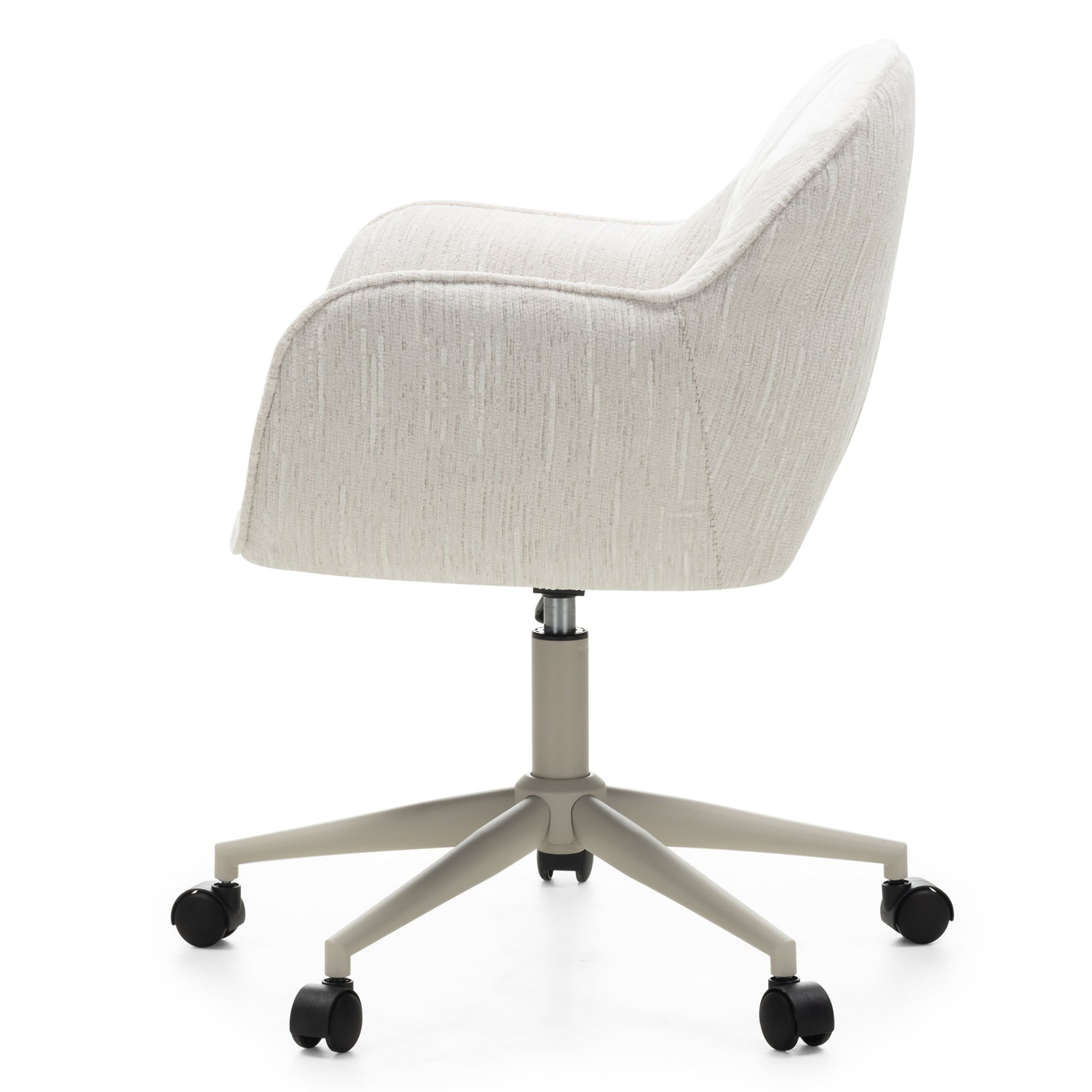 Office chair ALBAN, cream/sand legs
