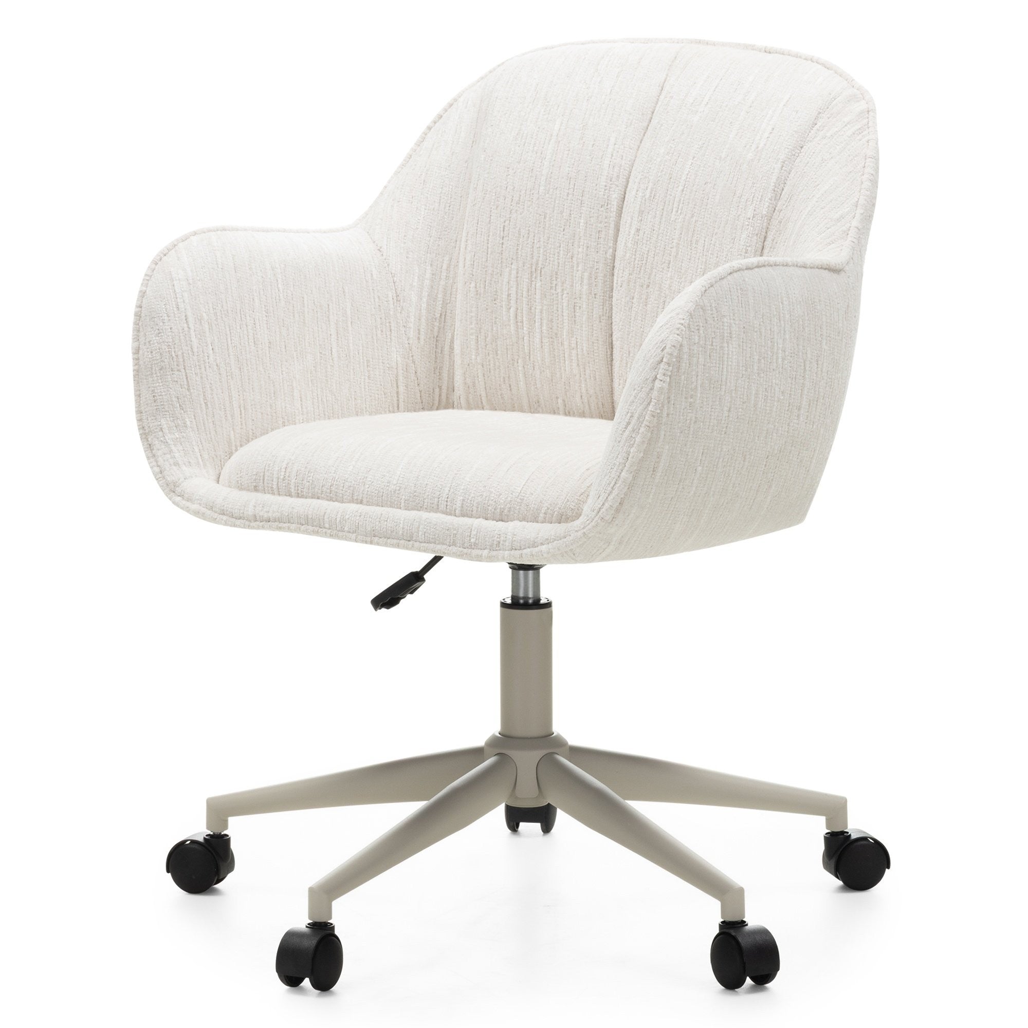 Office chair ALBAN, cream/sand legs