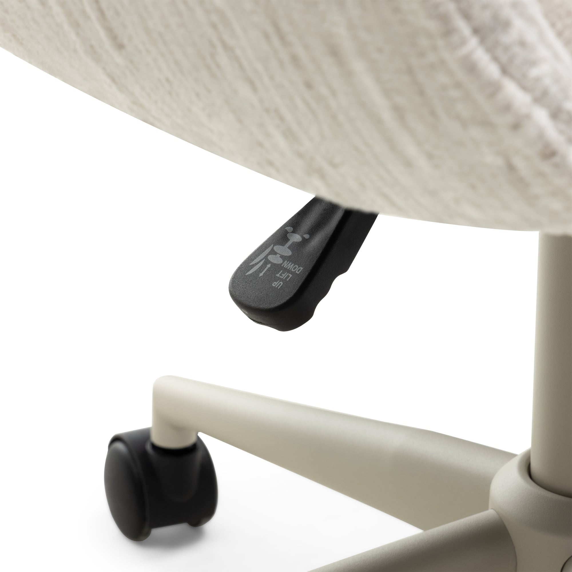 Office chair ALBAN, cream/sand legs