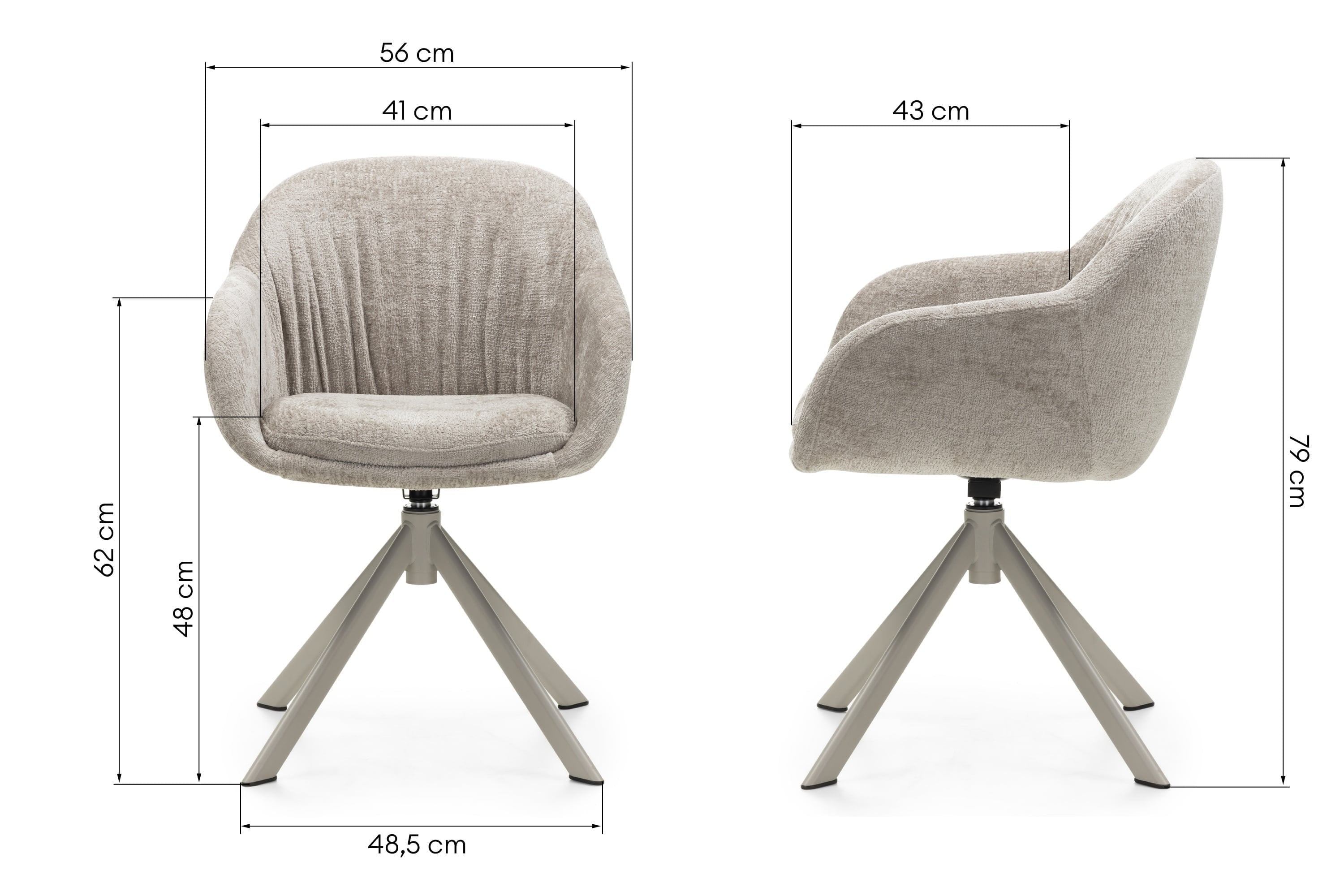 Office chair GLORIA, sand