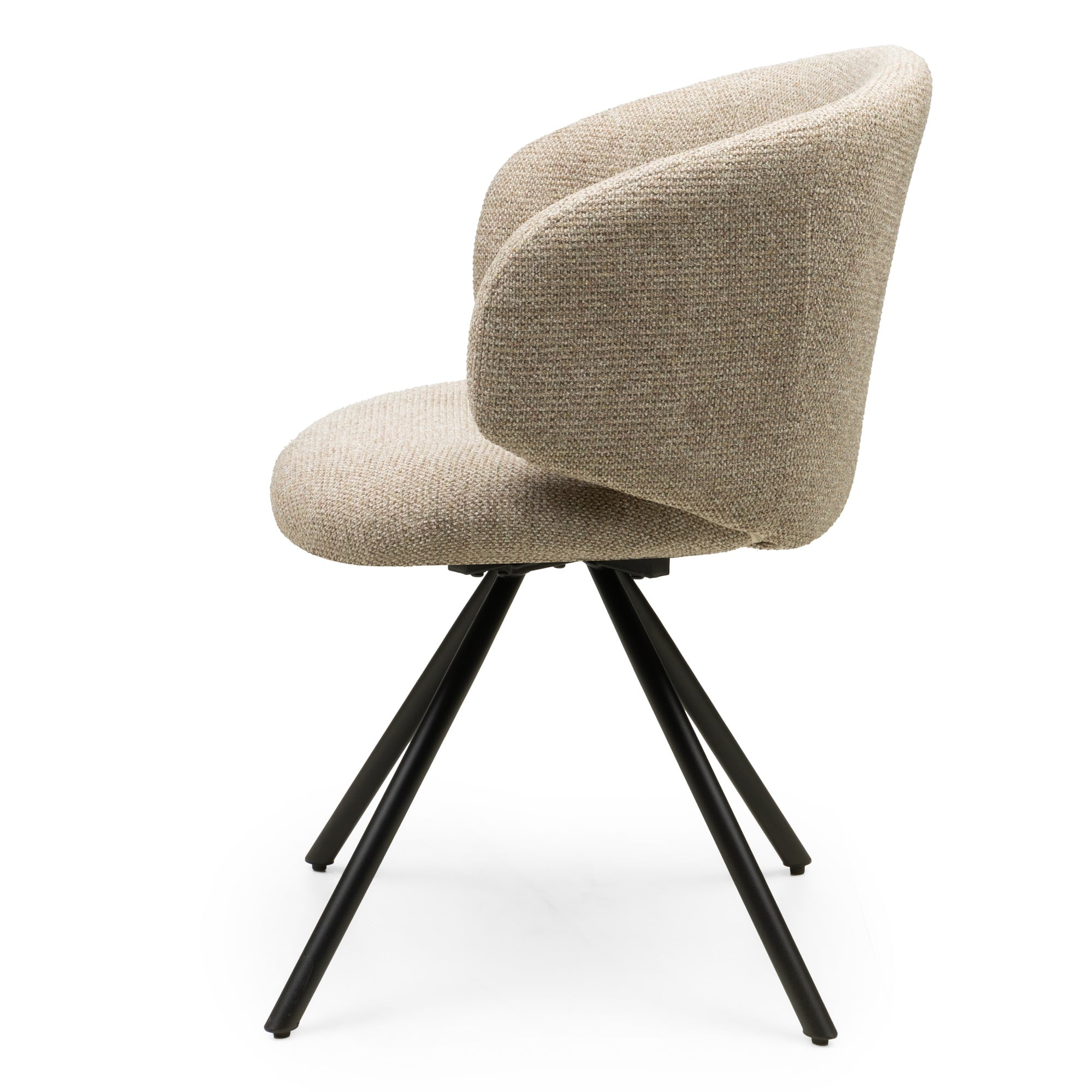 Swivel chair PLAGE, mocha/black legs